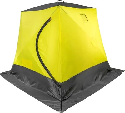Палатка Helios Куб-3 HS-WFSC-210YG (зимняя, желтый/серый) - фото