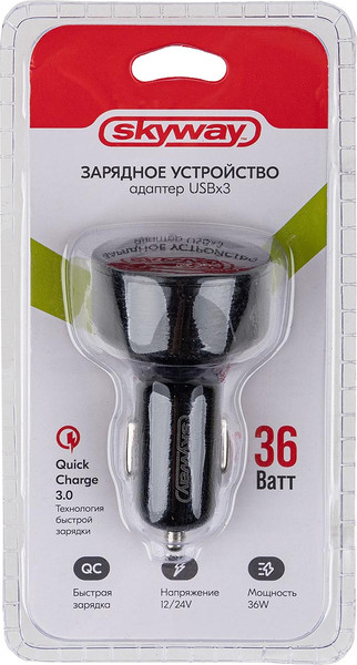 Адаптер питания автомобильный Skyway S04601018