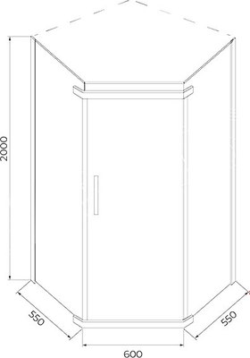 Душевой уголок IVA 98.5x98.5x200 / E2PS100T