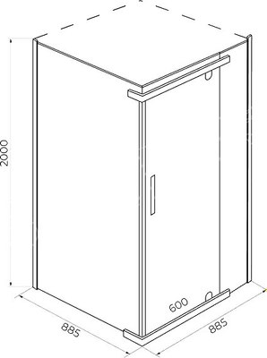 Душевой уголок IVA 88.5x88.5x200 / E2SS90T
