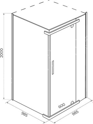 Душевой уголок IVA 98.5x98.5x200 / E2SS100T