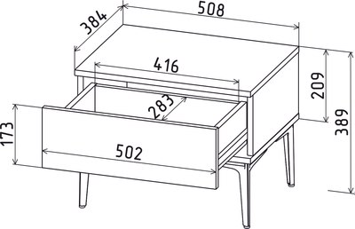 Прикроватная тумба Интерлиния Linea-01