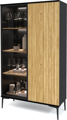 Шкаф с витриной Интерлиния Linea-13 с подсветкой