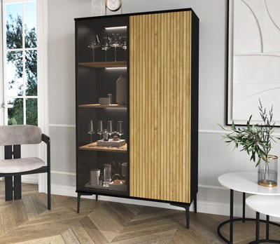 Шкаф с витриной Интерлиния Linea-13 с подсветкой