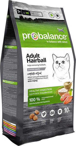 Сухой корм для кошек ProBalance Hairball вывод шерсти - фото
