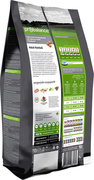 Сухой корм для кошек ProBalance Hairball вывод шерсти