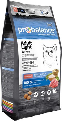 Сухой корм для кошек ProBalance Light Turkey с индейкой - фото