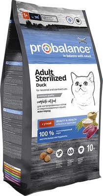 Сухой корм для кошек ProBalance Sterilized с уткой - фото