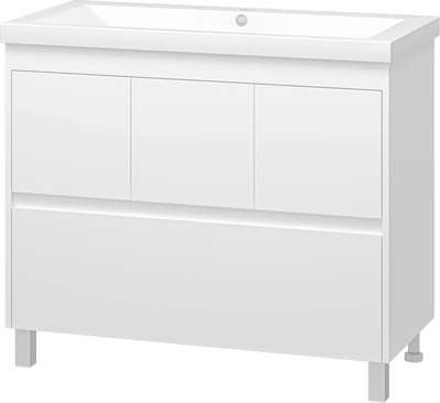 Тумба с умывальником Misty Алиса 100 / Э-Али01100-0112Я+10.150.01000.001 - фото