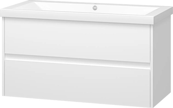 Тумба с умывальником Misty Алиса 100 / Э-Али01100-011П2Я+10.150.01000.001 - фото