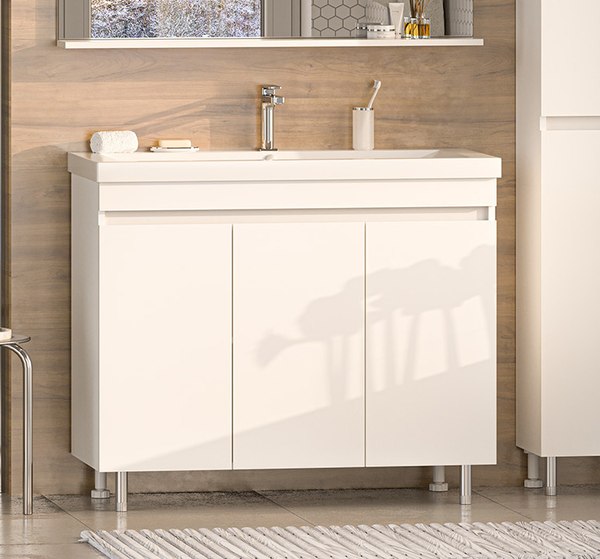 Тумба с умывальником Misty Енисей 100 / Э-Ени01100-0112Я+10.150.01000.001 - фото