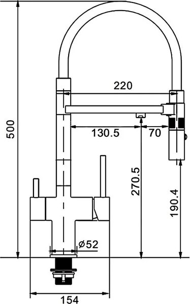 Смеситель Rose R958L