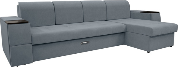 Диван угловой Сириус Лидер-13 с оттоманкой НПБ 330x165 - фото