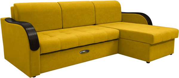 Диван угловой Сириус Лидер-1 c оттоманкой ППУ 260x165 - фото