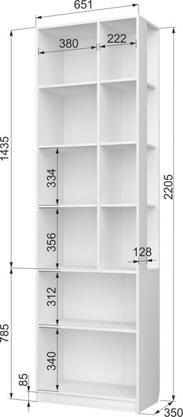 Шкаф-пенал Аквилон Чарли № 5.2 левый