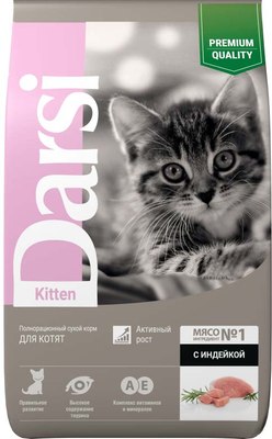 Сухой корм для кошек Darsi Kitten С индейкой / 63321 - фото