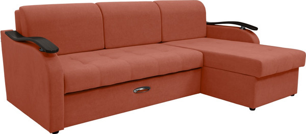 Диван угловой Сириус Лидер-2 с оттоманкой ППУ 250x165 - фото