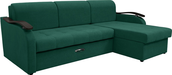 Диван угловой Сириус Лидер-2 с оттоманкой ППУ 250x165 - фото