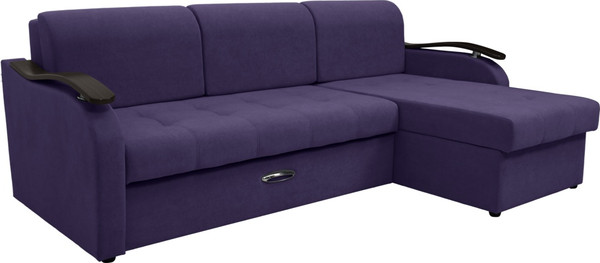 Диван угловой Сириус Лидер-2 с оттоманкой ППУ 250x165 - фото