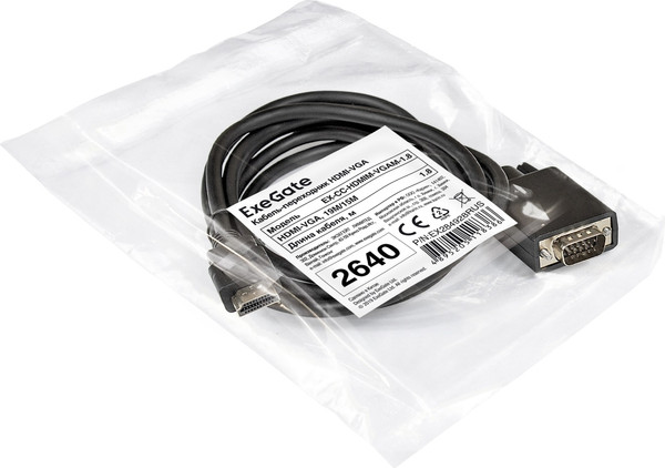 Кабель/переходник ExeGate EX-CC-HDMIM-VGAM-1.8 / EX284928RUS