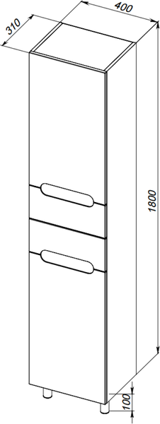 Шкаф-пенал для ванной АВН Ansi 40 / 96.10