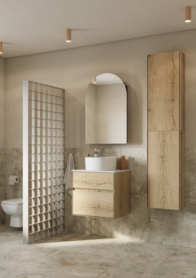 Шкаф с зеркалом для ванной Акватон Санта-Барбара 60