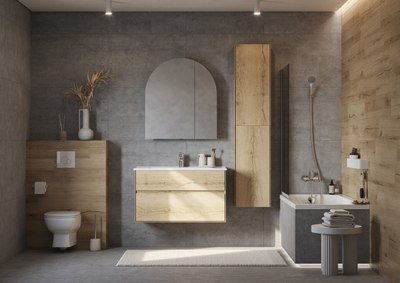 Шкаф с зеркалом для ванной Акватон Санта-Барбара 80 (1A286502CB820)