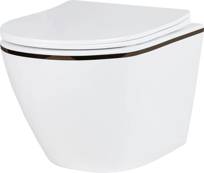 Унитаз подвесной Roxen Antares 530110-01B Rimless Soft Close NC - фото