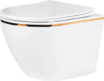 Унитаз подвесной Roxen Antares 530110-01G Rimless Soft Close NC - фото