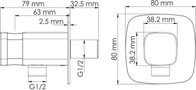 Подключение для душевого шланга Wasserkraft A327
