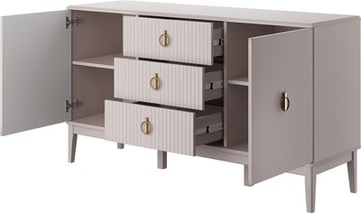 Тумба Bravo Мебель Фарго 2дв. 3ящ. (персидский жемчуг/лак льняной)