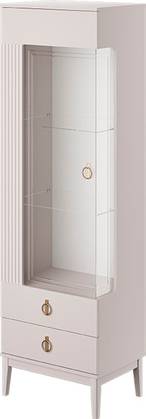 Шкаф с витриной Bravo Мебель Фарго 1-дв. Левый ЛДСП - фото