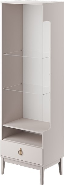 Шкаф с витриной Bravo Мебель Фарго 1-дв. Левый ЛДСП