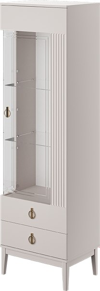 Шкаф с витриной Bravo Мебель Фарго 1-дв. Правый ЛДСП 