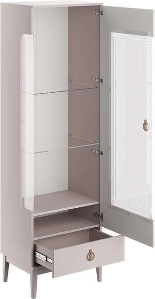 Шкаф с витриной Bravo Мебель Фарго 1-дв. Правый ЛДСП 