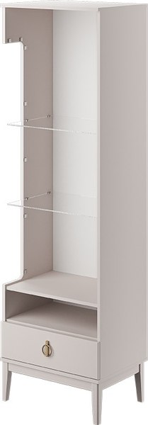 Шкаф с витриной Bravo Мебель Фарго 1-дв. Правый ЛДСП 