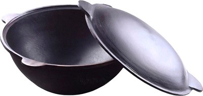 Казан Chugun Invest Узбекский с крышкой садж-сковородкой - фото