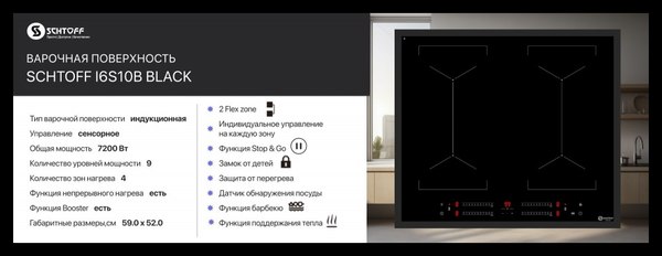 Индукционная варочная панель Schtoff I6S10B