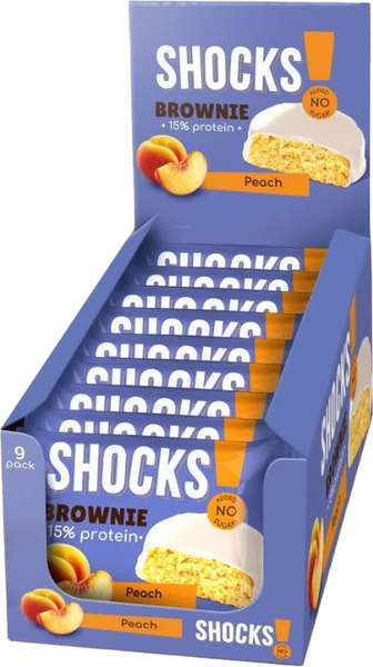Набор протеинового печенья FitnesShock Shocks! Брауни Персика - фото