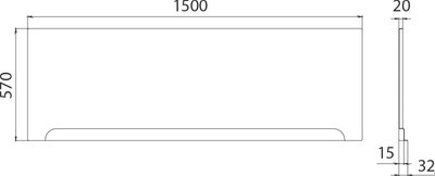 Ванна акриловая Triton Ника 150x70