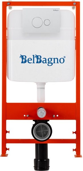 Унитаз подвесной с инсталляцией BelBagno BB5177CH-TOR/SC/BB026/BB082BL