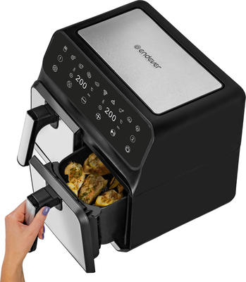 Аэрогриль Endever Skyline AF-128 (черный/стальной)