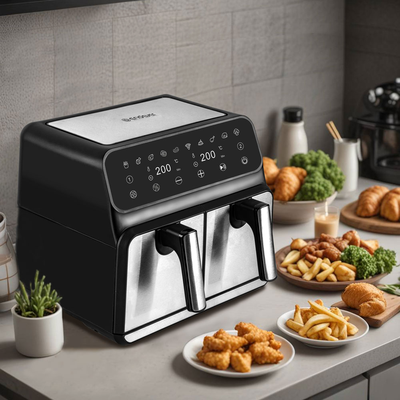 Аэрогриль Endever Skyline AF-128 (черный/стальной)