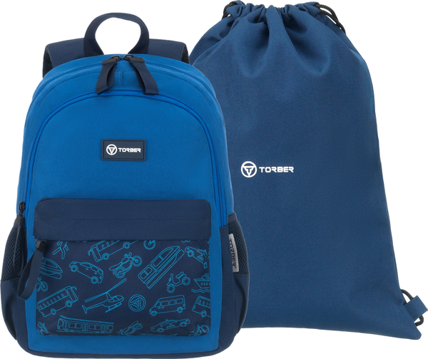 Школьный рюкзак Torber Class X Mini / T1801-24-BL - фото