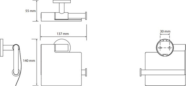 Держатель для туалетной бумаги Bemeta Circum 168112012