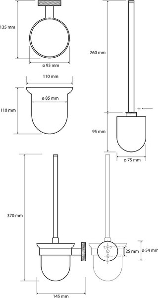 Ершик для унитаза Bemeta Stella 166113012