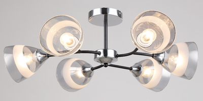 Потолочный светильник Mirastyle SX-N-2249/6 CH+BK