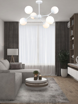 Потолочный светильник Mirastyle SX-N-6097/6 WT+CH