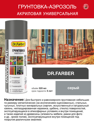 Грунтовка MAV Dr.Farber Акриловая универсальная / 12187-270