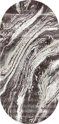 Ковер Bossan Efil C229A-KAHVE-KGRI-OVAL - фото